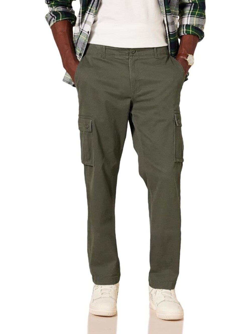 Men's Straight-Fit Stretch Cargo Pants - Breathable, Big & Tall Sizes Available